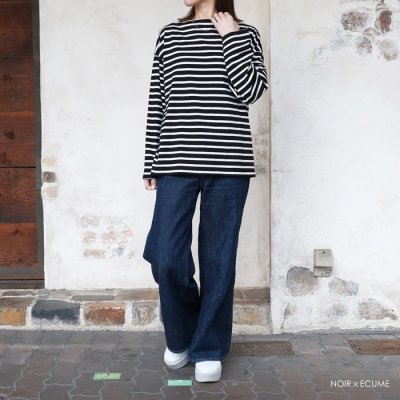 画像10: SAINT JAMES(セントジェームス)MORLAIX LOOSE(モーレ ルーズ)”Women" / ECUME×ENCRE(ミルキーホワイト×ブルーネイビー)