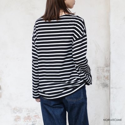 画像9: SAINT JAMES(セントジェームス)MORLAIX LOOSE(モーレ ルーズ)”Women" / ECUME×NOIR(ミルキーホワイト×ブラック)