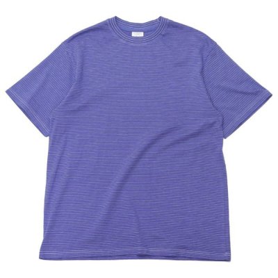 画像1: Yonetomi NEW BASIC（ヨネトミニューベーシック）GARMENT DYE BORDER T-SHIRT（ガーメントダイボーダーTシャツ）/Purple（パープル）・Orange（オレンジ）