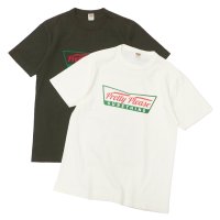 BARNS OUTFITTERS (バーンズアウトフィッターズ) "STANDARD" TSURI-AMI Crew Print T-Shirt (吊り編みクループリントTシャツ)"Pretty Pleace" / White（ホワイト）・Black (ブラック)