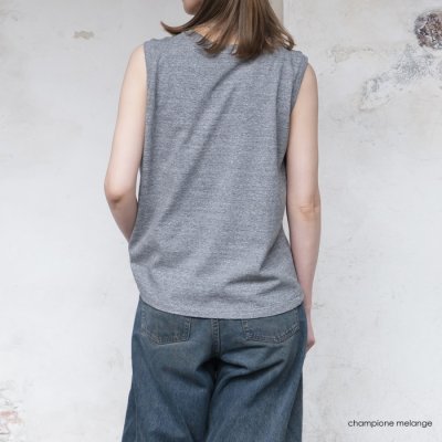 画像12: ★ポイント１０％（12/8迄）FilMelange（フィルメランジェ）ELLENI 2（エレニ 2：クルーネックノースリーブ）"Vintage Tenjiku"  / White（ホワイト）・Campione melange（カンピオーネメランジェ）