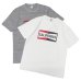 画像1: BARNS OUTFITTERS (バーンズアウトフィッターズ) "STANDARD" TSURI-AMI Crew Print T-Shirt (吊り編みクループリントTシャツ)"CALIFORNIA" / White（ホワイト）・Grey (グレー) (1)