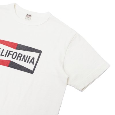 画像4: BARNS OUTFITTERS (バーンズアウトフィッターズ) "STANDARD" TSURI-AMI Crew Print T-Shirt (吊り編みクループリントTシャツ)"CALIFORNIA" / White（ホワイト）
