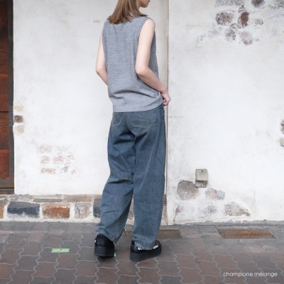 画像11: ★ポイント１０％（12/8迄）FilMelange（フィルメランジェ）ELLENI 2（エレニ 2：クルーネックノースリーブ）"Vintage Tenjiku"  / White（ホワイト）・Campione melange（カンピオーネメランジェ）