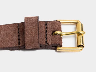 画像3: BEORMA(ベオーマ)25mm BRITISH PASTURE SUEDE(ブリティッシュパスチャースエード25mmベルト)/ Dark Brown(ダークブラウン)