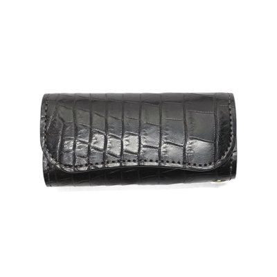 画像1: WILD SWANS（ワイルドスワンズ）CLIPPERIII（クリッパー3）キーケース"クロコダイル"/Black（ブラック）