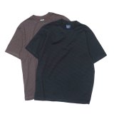 Yonetomi NEW BASIC（ヨネトミニューベーシック）GARMENT DYE BORDER T-SHIRT（ガーメントダイボーダーTシャツ）/ Brown Blue（ブラウンブルー）・Black Navy（ブラックネイビー）