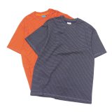 Yonetomi NEW BASIC（ヨネトミニューベーシック）GARMENT DYE BORDER T-SHIRT（ガーメントダイボーダーTシャツ）/ Navy White（ネイビーホワイト）・Orange Blue（オレンジブルー）