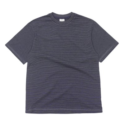 画像2: Yonetomi NEW BASIC（ヨネトミニューベーシック）GARMENT DYE BORDER T-SHIRT（ガーメントダイボーダーTシャツ）/ Navy White（ネイビーホワイト）・Orange Blue（オレンジブルー）