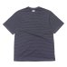 画像2: Yonetomi NEW BASIC（ヨネトミニューベーシック）GARMENT DYE BORDER T-SHIRT（ガーメントダイボーダーTシャツ）/ Navy White（ネイビーホワイト）・Orange Blue（オレンジブルー） (2)