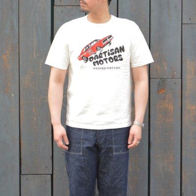 画像11: STUDIO D'ARTISAN(ステュディオ・ダ・ルチザン)吊り編みプリントTシャツ "DARTISAN MOTORS" / White(ホワイト)・Black(ブラック)