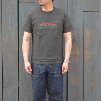 画像7: BARNS OUTFITTERS (バーンズアウトフィッターズ) "STANDARD" TSURI-AMI Crew Print T-Shirt (吊り編みクループリントTシャツ)"Pretty Pleace" / Black (ブラック)