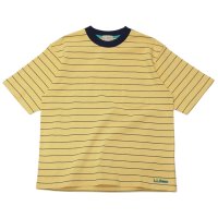 L.L.Bean（エルエルビーン）Union Short Sleeve Striped T-Shirt（ユニオンショートスリーブストライプTシャツ）"JAPAN EDITION" / Cream Yellow×Navy（クリームイエロー×ネイビー）