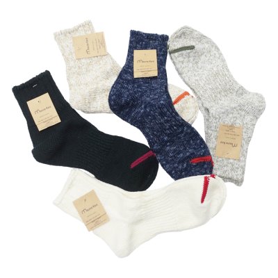 画像1: Mauna Kea（マウナケア）LOW SOCKS スラブネップ/杢 Beige（モクベージュ）Black（ブラック）Off White（オフホワイト）杢Grey（モクグレー）Navy（ネイビー）※3足までメール便発送可※