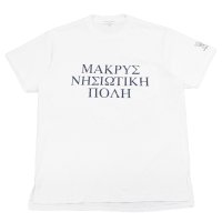 ENGINEERED GARMENTS（エンジニアードガーメンツ）Printed Cross Crew Neck T-Shirt（プリンテッドクロスクルーネックTシャツ）"LIC" / White（ホワイト）