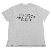 ENGINEERED GARMENTS（エンジニアードガーメンツ）Printed Cross Crew Neck T-Shirt（プリンテッドクロスクルーネックTシャツ）"LIC" / Grey（グレー）