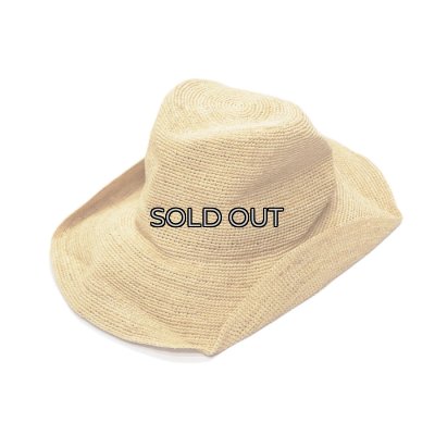 画像1: DECHO（デコー）RIFFA CRASH HAT（ラフィア クラッシュハット）/ Natural（ナチュラル）