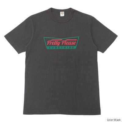 画像2: BARNS OUTFITTERS (バーンズアウトフィッターズ) "STANDARD" TSURI-AMI Crew Print T-Shirt (吊り編みクループリントTシャツ)"Pretty Pleace" / White（ホワイト）・Black (ブラック)