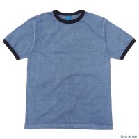 Good On（グッドオン）Short Sleeve Black Ringer Tee（ショートスリーブ ブラックリンガーTシャツ）"Reactive Dye" / Ajisai（アジサイ）※サイズLのみ