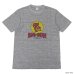 画像2: BARNS OUTFITTERS (バーンズアウトフィッターズ) "STANDARD" TSURI-AMI Crew Print T-Shirt (吊り編みクループリントTシャツ)"BIG-SUN" / White（ホワイト）・Grey (グレー) (2)