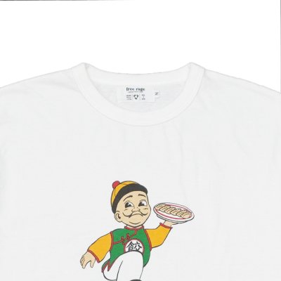 画像6: free rage（フリーレイジ）リサイクルコットンプリントTee "Gyoza Boy"FP/ White（ホワイト）・Sumi（スミクロ）