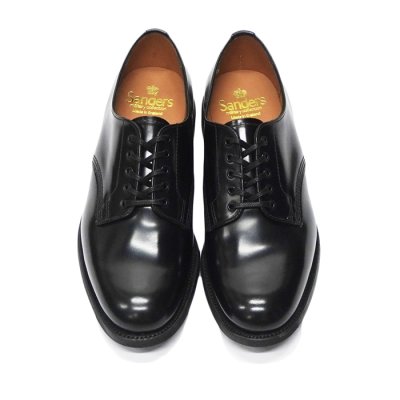 画像5: SANDERS（サンダース）Officer Shoe（オフィサーシューズ）”Polished Leather" / Black（ブラック）