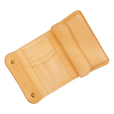 画像5: WILD SWANS（ワイルドスワンズ）BYRNE（バーン）3つ折りウォレット/Natural（ナチュラル）"シェルコードバン"×Natural（ナチュラル）"ブッテーロ"