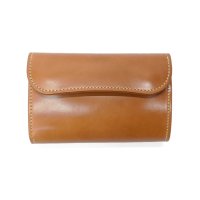 WILD SWANS（ワイルドスワンズ）BYRNE（バーン）3つ折りウォレット/Natural（ナチュラル）"シェルコードバン"×Natural（ナチュラル）"ブッテーロ"
