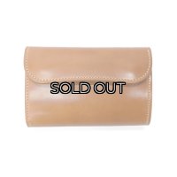 WILD SWANS（ワイルドスワンズ）BYRNE（バーン）3つ折りウォレット/Natural（ナチュラル）"シェルコードバン"×Natural（ナチュラル）"ブッテーロ"