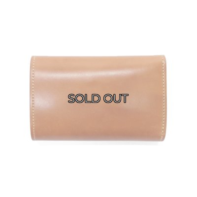 画像2: WILD SWANS（ワイルドスワンズ）BYRNE（バーン）3つ折りウォレット/Natural（ナチュラル）"シェルコードバン"×Natural（ナチュラル）"ブッテーロ"