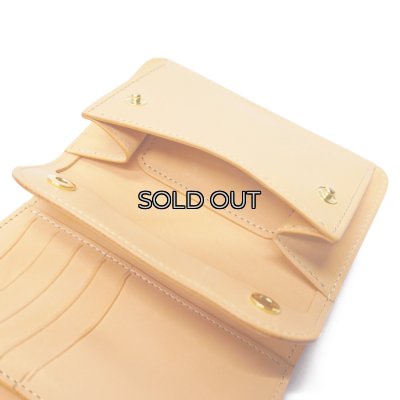 画像8: WILD SWANS（ワイルドスワンズ）BYRNE（バーン）3つ折りウォレット/Natural（ナチュラル）"シェルコードバン"×Natural（ナチュラル）"ブッテーロ"
