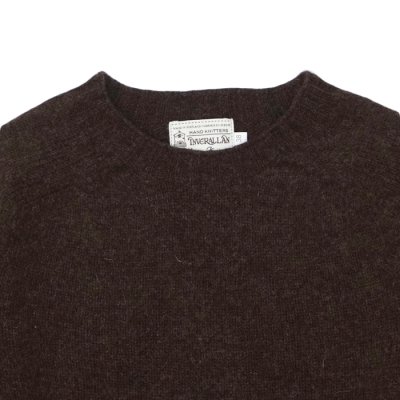 画像3: INVERALLAN（インバーアラン）Crew Neck Saddle Shoulder Sweater（クルーネックサドルショルダーセーター）"Supersoft Shetland" / Marron（マロン）