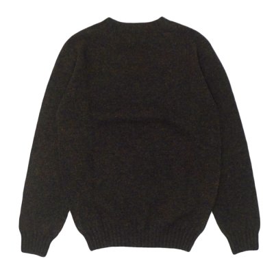 画像2: INVERALLAN（インバーアラン）Crew Neck Saddle Shoulder Sweater（クルーネックサドルショルダーセーター）"Supersoft Shetland" / Carob（カボー：ブラウン系）