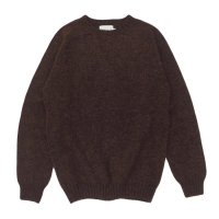 INVERALLAN（インバーアラン）Crew Neck Saddle Shoulder Sweater（クルーネックサドルショルダーセーター）"Supersoft Shetland" / Marron（マロン）