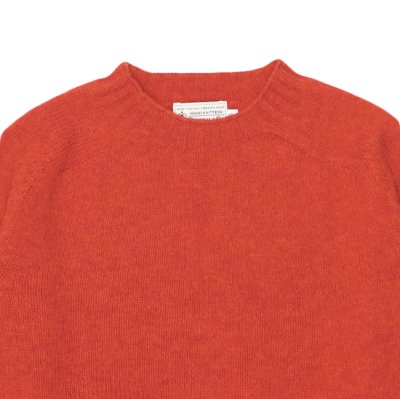 画像3: INVERALLAN（インバーアラン）Crew Neck Saddle Shoulder Sweater（クルーネックサドルショルダーセーター）"Supersoft Shetland" / FLAME（フレーム：オレンジ系）