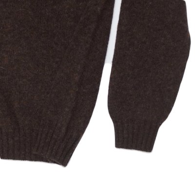画像5: INVERALLAN（インバーアラン）Crew Neck Saddle Shoulder Sweater（クルーネックサドルショルダーセーター）"Supersoft Shetland" / Marron（マロン）
