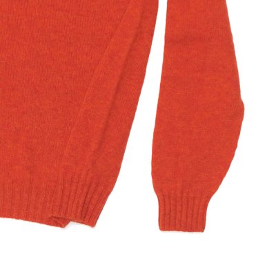 画像5: INVERALLAN（インバーアラン）Crew Neck Saddle Shoulder Sweater（クルーネックサドルショルダーセーター）"Supersoft Shetland" / FLAME（フレーム：オレンジ系）