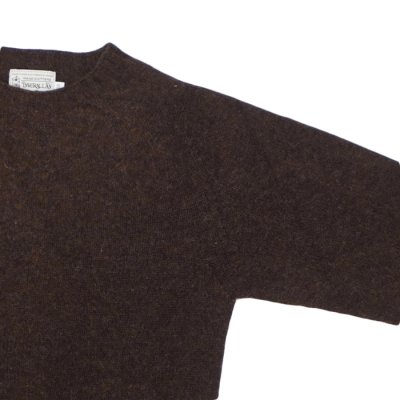 画像4: INVERALLAN（インバーアラン）Crew Neck Saddle Shoulder Sweater（クルーネックサドルショルダーセーター）"Supersoft Shetland" / Marron（マロン）