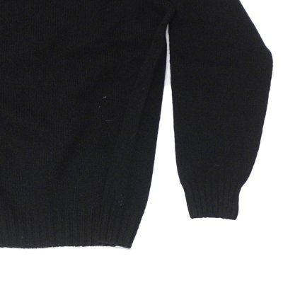 画像5: ★ポイント１０％（12/8迄）INVERALLAN（インバーアラン）Crew Neck Saddle Shoulder Sweater（クルーネックサドルショルダーセーター）”Supersoft Shetland" / Black（ブラック）