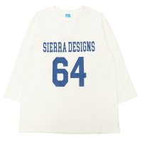 SIERRA DESIGNS（シエラデザイン）80's FOOTBALL Tee（80'sフットボールTシャツ）"Made by Good On" / Natural×Aquamarine（ナチュラル×アクアマリン）