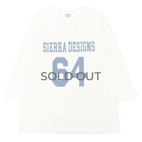 SIERRA DESIGNS（シエラデザイン）80's FOOTBALL Tee（80'sフットボールTシャツ）"Made by Good On" / Natural×Aquamarine（ナチュラル×アクアマリン）※XLサイズのみ