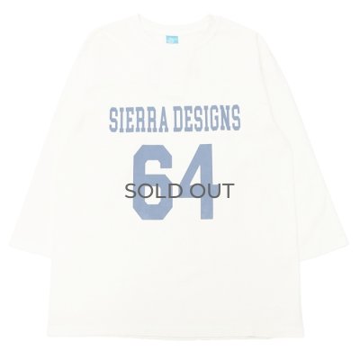 画像1: SIERRA DESIGNS（シエラデザイン）80's FOOTBALL Tee（80'sフットボールTシャツ）"Made by Good On" / Natural×Aquamarine（ナチュラル×アクアマリン）※XLサイズのみ