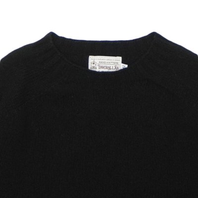 画像3: ★ポイント１０％（12/8迄）INVERALLAN（インバーアラン）Crew Neck Saddle Shoulder Sweater（クルーネックサドルショルダーセーター）”Supersoft Shetland" / Black（ブラック）