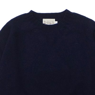 画像3: ★ポイント１０％（12/8迄）INVERALLAN（インバーアラン）Crew Neck Saddle Shoulder Sweater（クルーネックサドルショルダーセーター）"Supersoft Shetland" / New Navy（ニューネイビー）