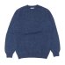 画像1: INVERALLAN（インバーアラン）Crew Neck Saddle Shoulder Sweater（クルーネックサドルショルダーセーター）”Supersoft Shetland" / Denim（デニム） (1)