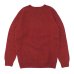 画像2: INVERALLAN（インバーアラン）Crew Neck Saddle Shoulder Sweater（クルーネックサドルショルダーセーター）"Supersoft Shetland" / Blaze（ダークレッド） (2)