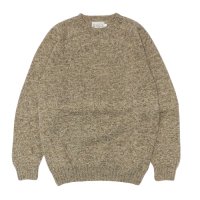 INVERALLAN（インバーアラン）Crew Neck Saddle Shoulder Sweater（クルーネックサドルショルダーセーター）"Supersoft Shetland" / Mushroom（マッシュルーム）