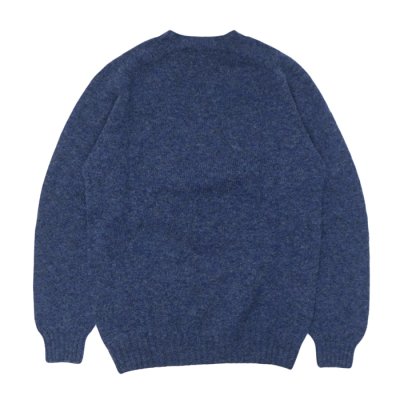 画像2: INVERALLAN（インバーアラン）Crew Neck Saddle Shoulder Sweater（クルーネックサドルショルダーセーター）”Supersoft Shetland" / Denim（デニム）