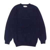 INVERALLAN（インバーアラン）Crew Neck Saddle Shoulder Sweater（クルーネックサドルショルダーセーター）"Supersoft Shetland" / New Navy（ニューネイビー）