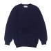 画像1: INVERALLAN（インバーアラン）Crew Neck Saddle Shoulder Sweater（クルーネックサドルショルダーセーター）"Supersoft Shetland" / New Navy（ニューネイビー） (1)